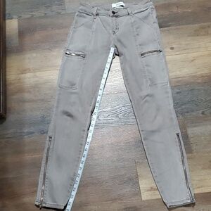 Pistola zippered skinny grey jeans euc